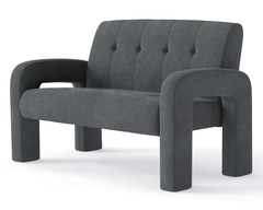 Modern 2 Seater Sofa Milan Charcoal