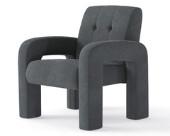 3 Piece Milan Charcoal Sofa Set