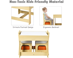 Kids Table and Chairs Set - Study Desk