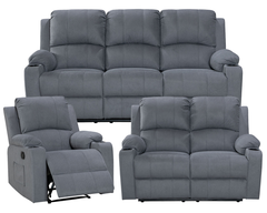 Recliner Sofa Set 3 Piece  NovaCloud Chenille