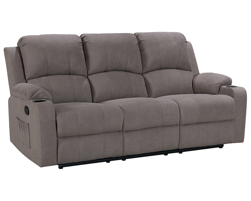 NovaCloud Fabric 3 Seater Recliner Sofa