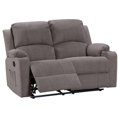NovaCloud Fabric 2 Seater Recliner Sofa - Mocha / 2 Seater