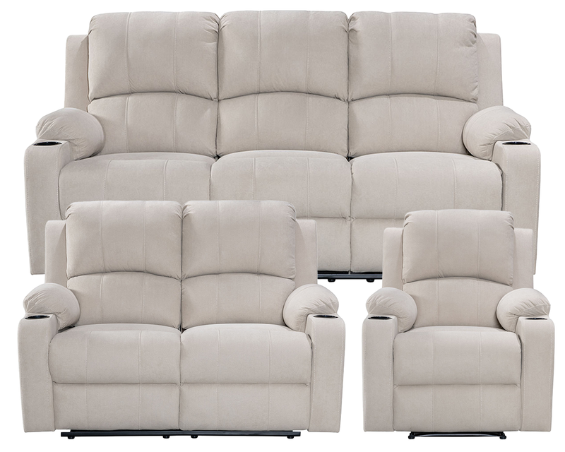 NovaCloud Recliner Sofa Set 3PCS
