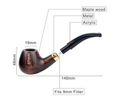 Tobacco Pipe Ebony Smoking Pipe
