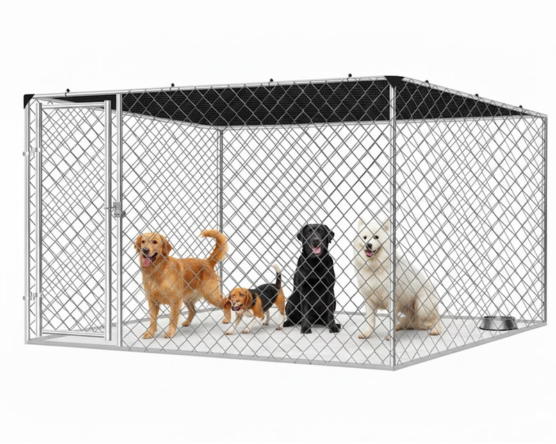 Outdoor Dog Run with Shade Sail