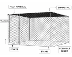 Outdoor Dog Run with Shade Sail