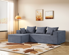 Modern Compressed L Shaped Sofa with Chaise