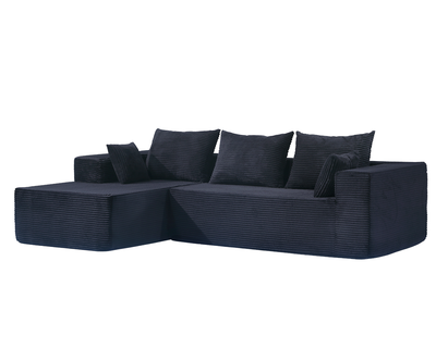 Modern Compressed L Shaped Sofa with Chaise