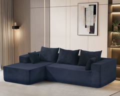 Modern Compressed L Shaped Sofa with Chaise