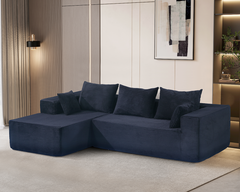 Modern Compressed L Shaped Sofa with Chaise