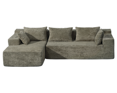 Compressed L-Shape Modular Sofa with Chaise – Modern Space-Saving Lounge Sofa