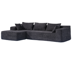 Compressed L-Shape Modular Sofa with Chaise – Modern Space-Saving Lounge Sofa