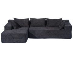 Compressed L-Shape Modular Sofa with Chaise – Modern Space-Saving Lounge Sofa