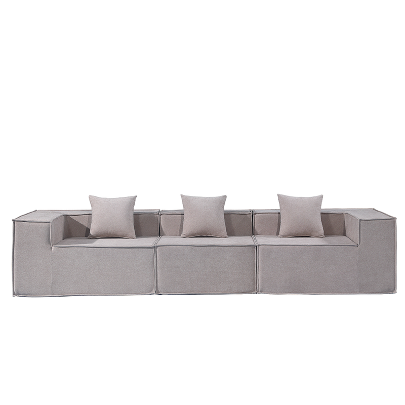 Compressed Sofa Modern 3 Seater Modular Fabric Sofa