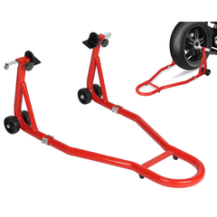 Rear motorcycle paddock stand in red