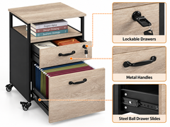 Mobile Office Cabinet on Wheels