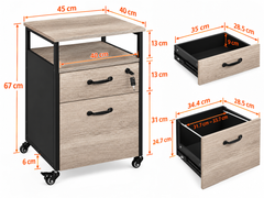 Mobile Office Cabinet on Wheels