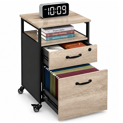 Mobile Office Cabinet on Wheels