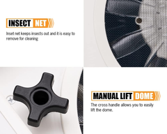 RV Roof Vent Fan with LED Lights