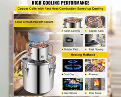 Alcohol Distiller Still Water Wine Spirits Brew Home 50L