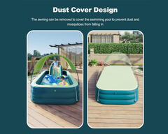 Family Pool with Canopy + Water Slide