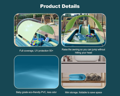 Family Pool with Canopy + Water Slide