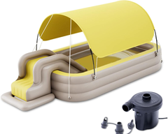 Family Pool with Canopy + Water Slide