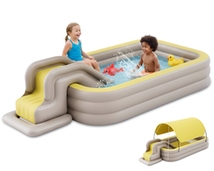 Family Pool with Canopy + Water Slide