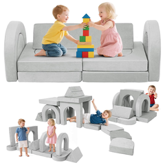 Modular Kids Play Couch Foam Sofa Set 12pcs - Modular Play Couch Foam Sofa Set