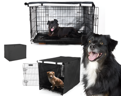 Dog Crate Cover 48 Inch Waterproof Dog Crate Cover with Zipper Access Panels