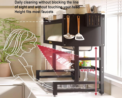 Two tier kitchen drying rack