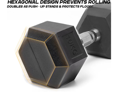 Hexagonal Dumbbell Set 9Kg Pair