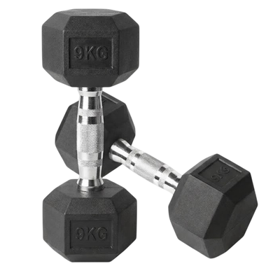 Hexagonal Dumbbell Set 9Kg Pair