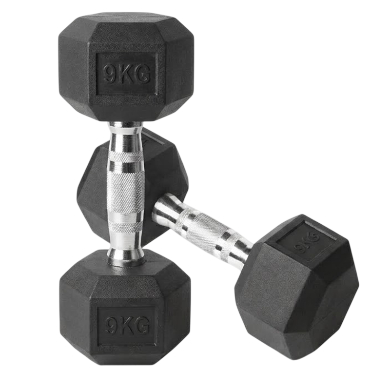 Hexagonal Dumbbell Set 9Kg Pair