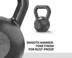 black kettlebell with handle