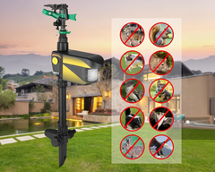 Solar water jet repeller