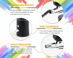 Portable airbrush set