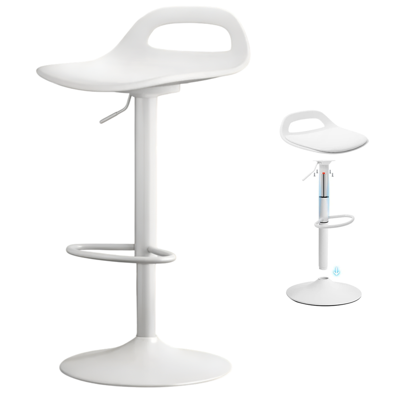 white adjustable bar stool