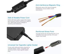 120W AC to DC Power Adapter Converter 230V-12V Car Cigarette Socket Charger
