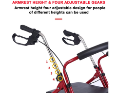 Folding Mobility Rollator Walker