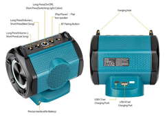 Bluetooth Speaker fits Makita 18V Battery