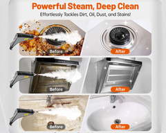 Handheld 2500W Steam Cleaner High Temperature Pressurized
