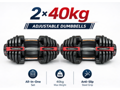 Adjustable Dumbbells 40Kg 2PCS Set