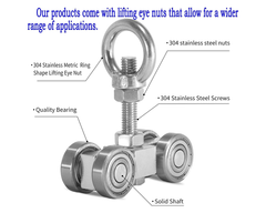 4 Wheel Unistrut Trolley Rollers