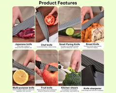 Kitchen Knife Set with Knife Block
