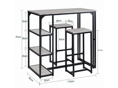 Bar Table and Bar Stools Set