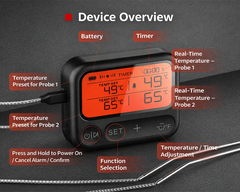 Meat Thermometer, Digital Meat Thermometer, Kitchen Timer