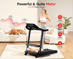 Folding Treadmill Adjustable Incline Home Fitness Machine