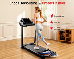 Folding Treadmill Adjustable Incline Home Fitness Machine