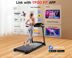 Folding Treadmill Adjustable Incline Home Fitness Machine